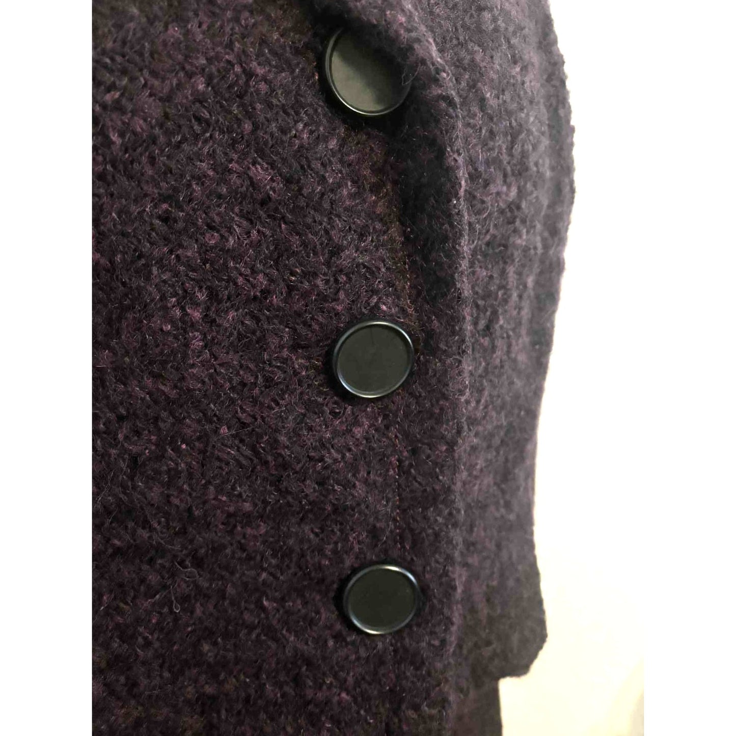 Vintage 1950s Christian Dior New York Mohair Plum Skirt Suit