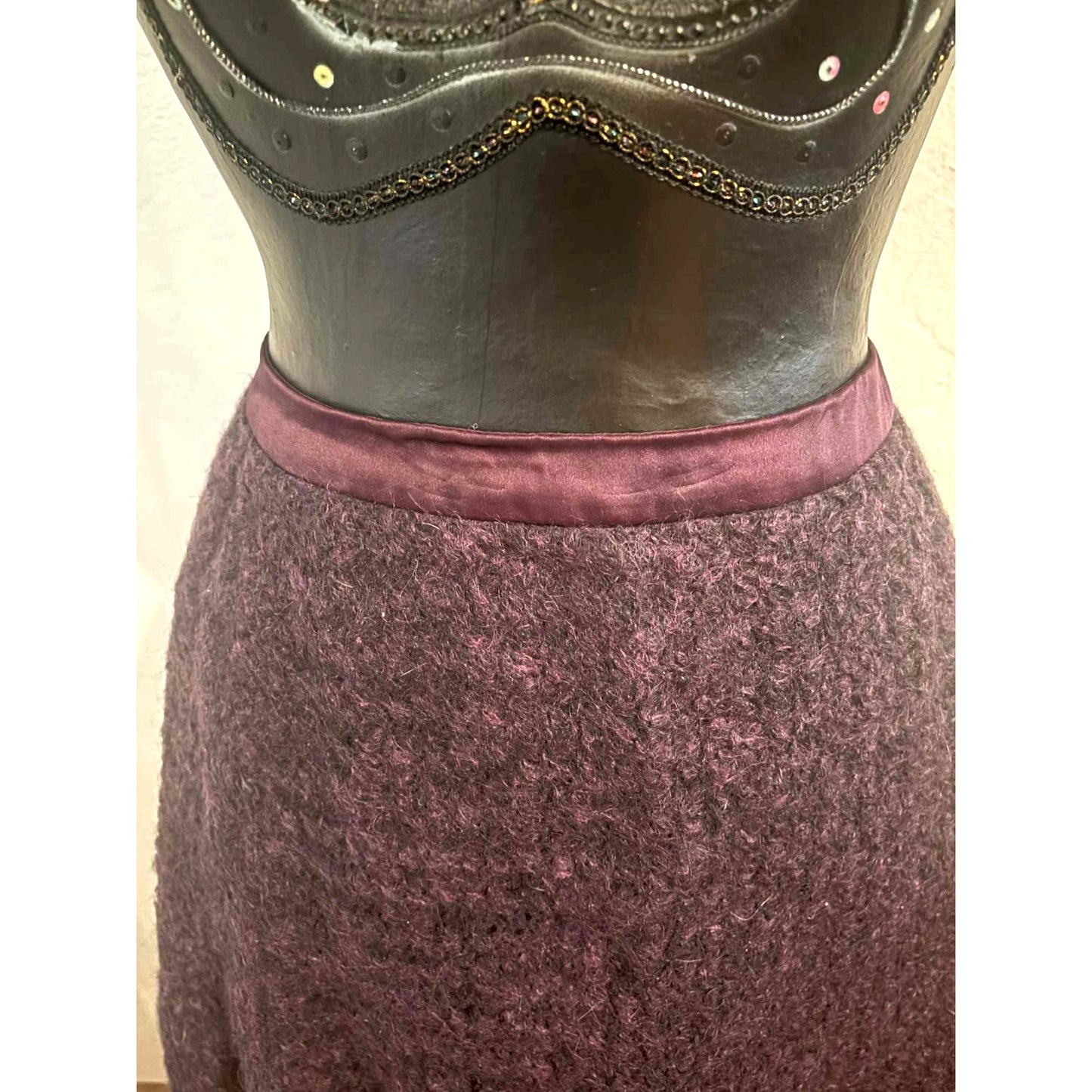Vintage 1950s Christian Dior New York Mohair Plum Skirt Suit