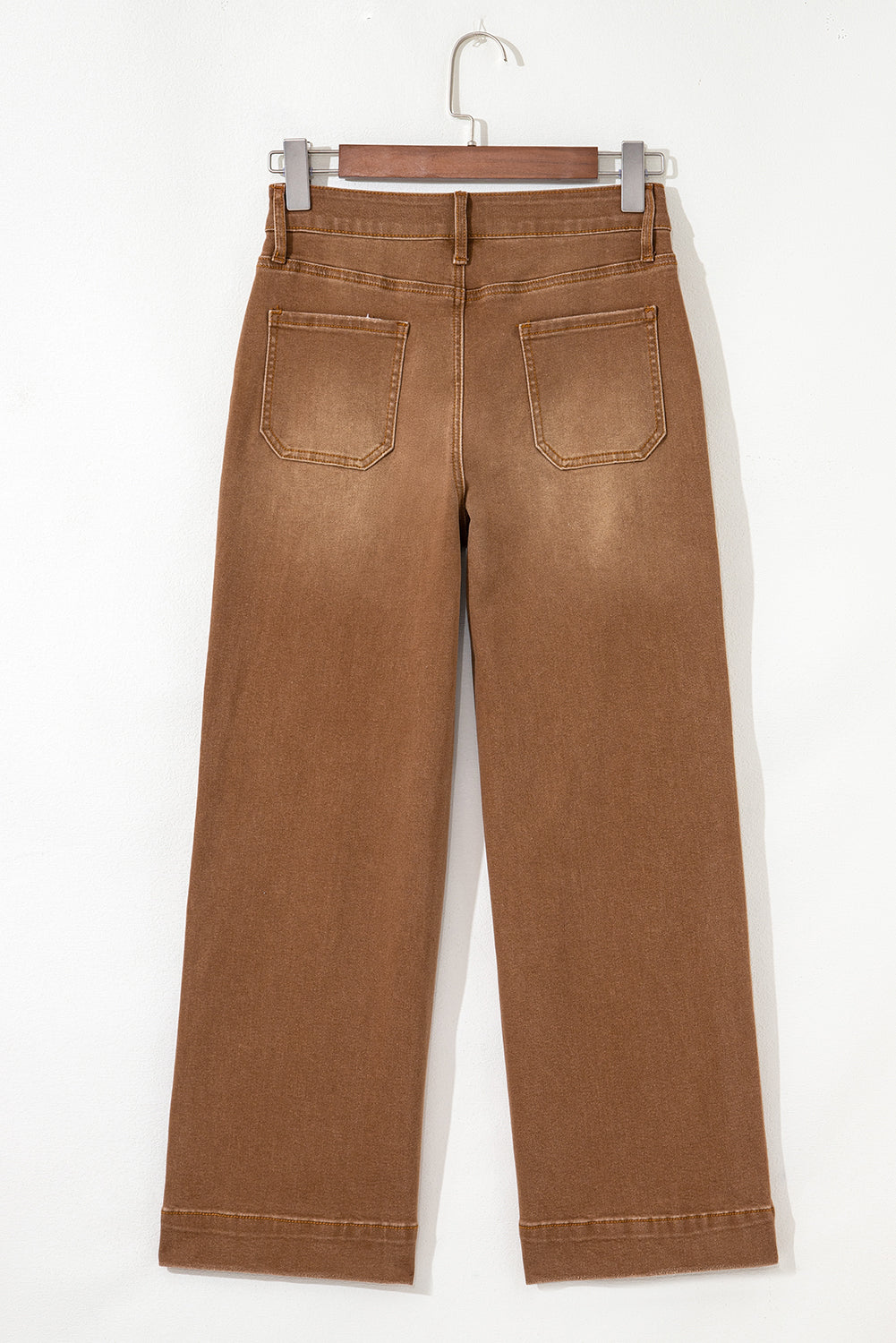 Breen Cropped High-Rise Wide Leg Jeans – Vintage Inspired Stretch Denim