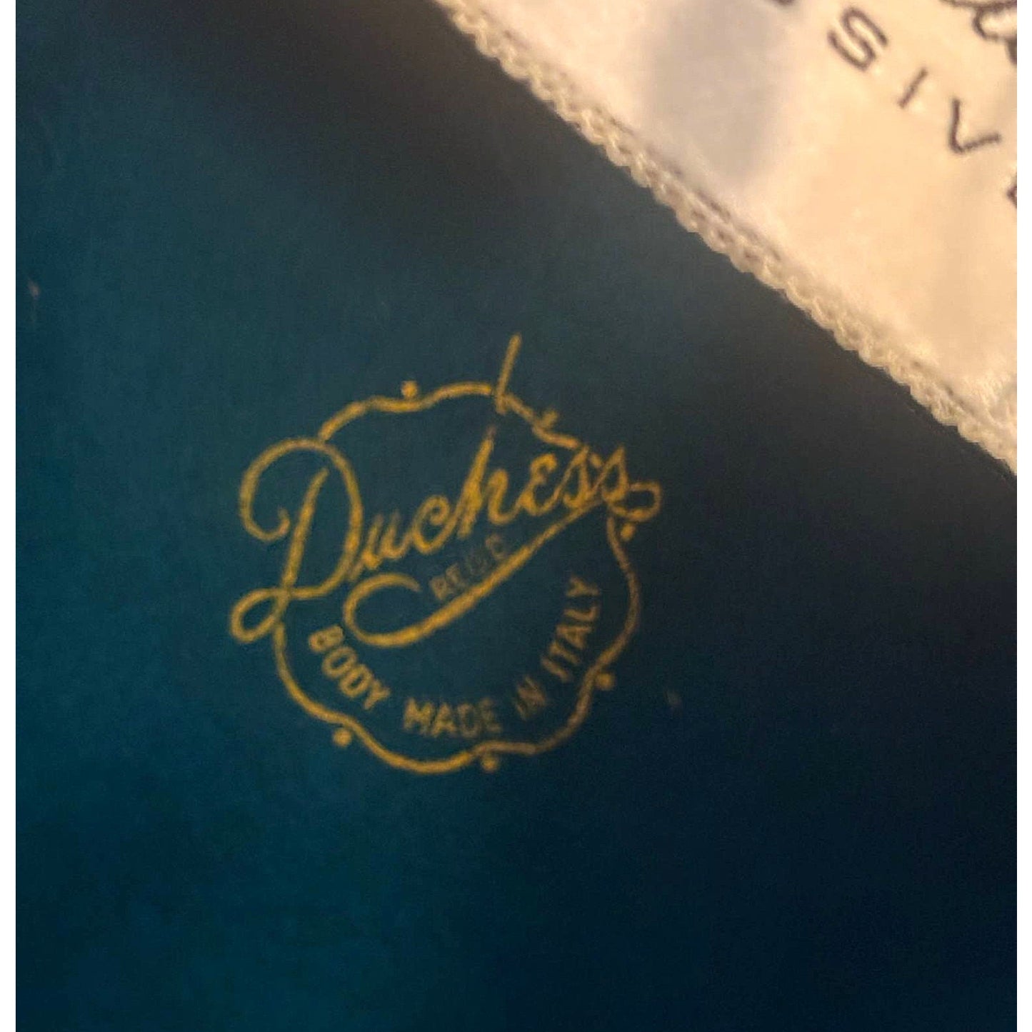 Vintage 1950s Deborah Exclusive Blue Felt Hat Stamped Duchess Body Made in Italy