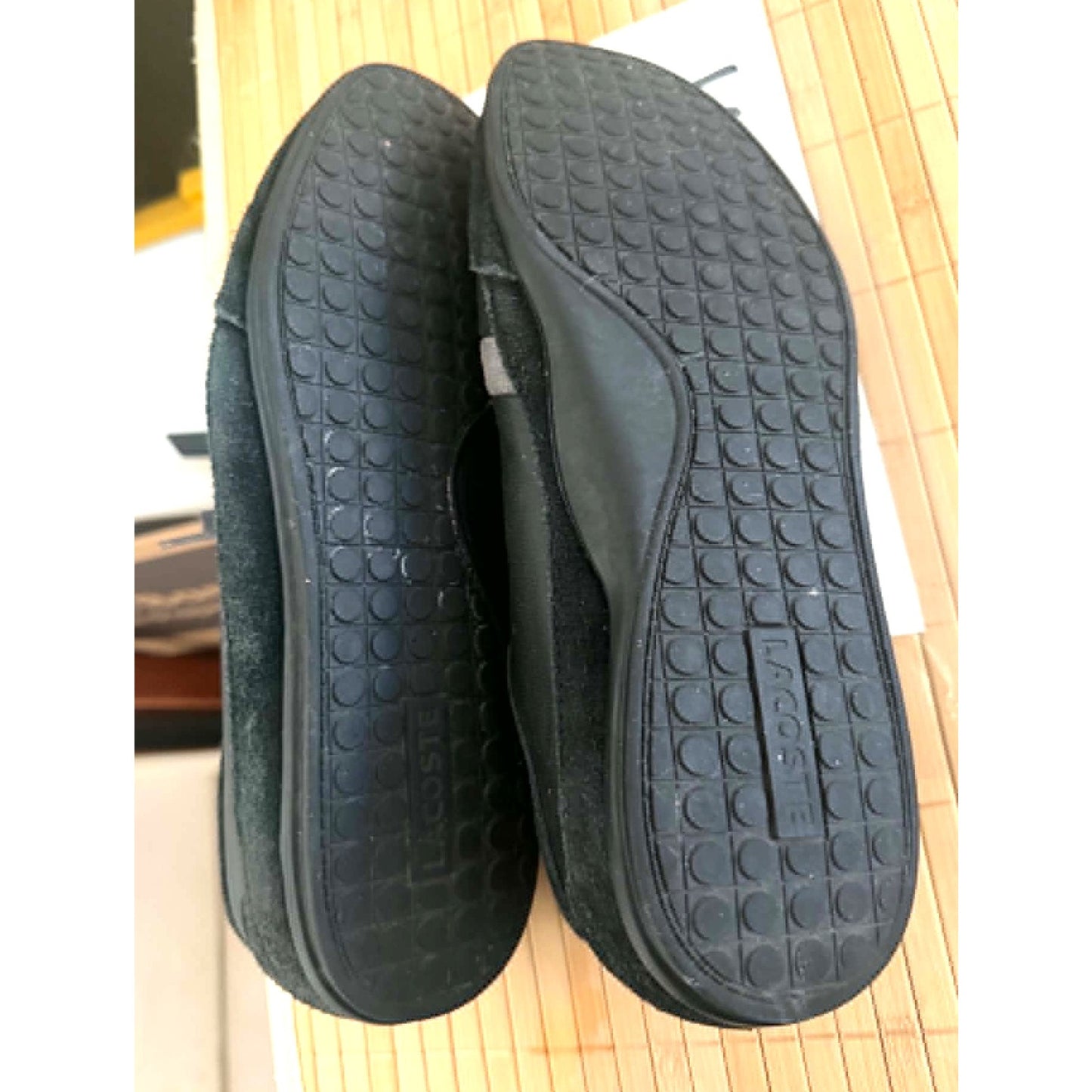 Lacoste Black Leather Suede Men's Sneakers Size 8