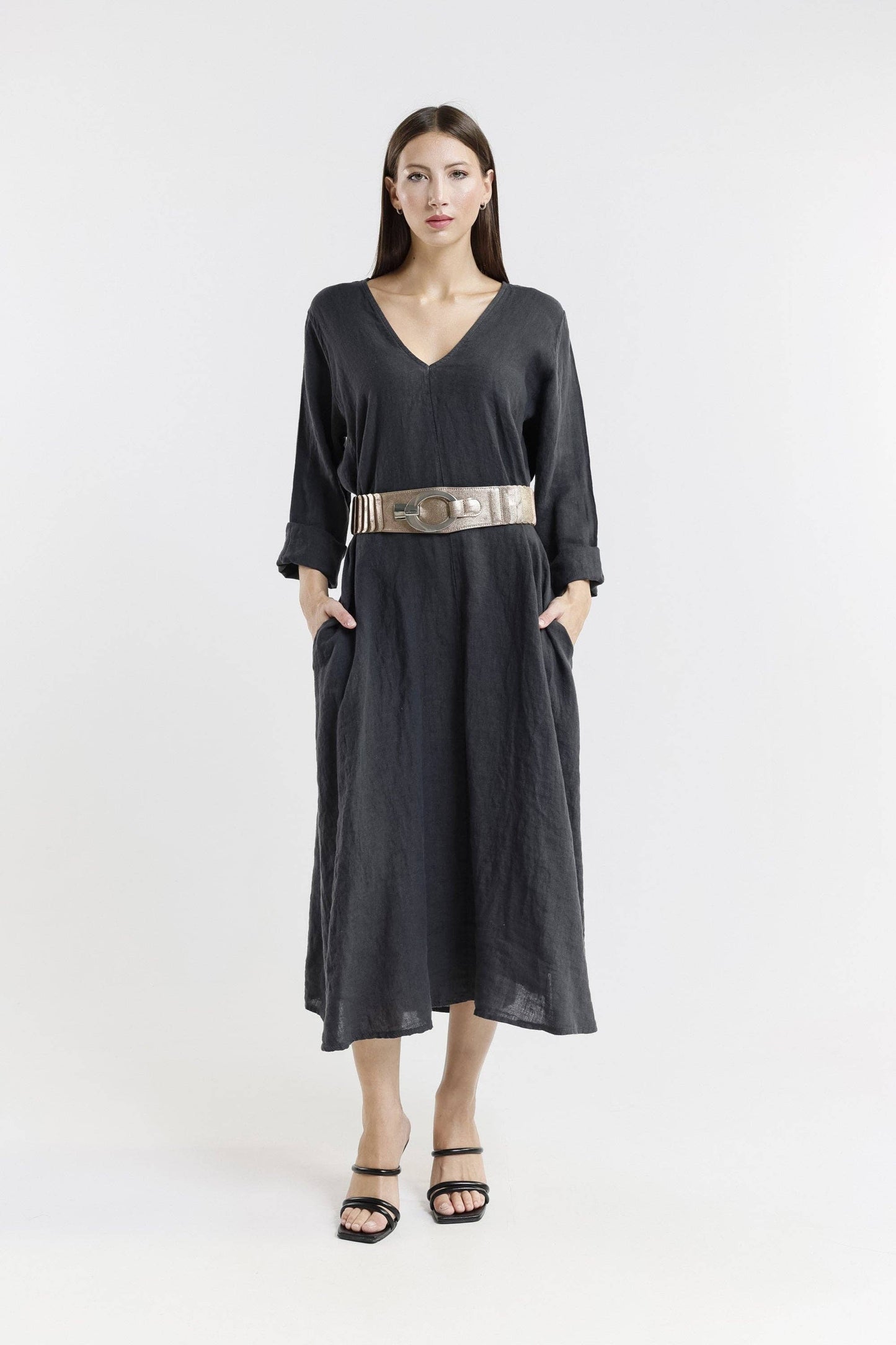 Nikolina Stretch Belt with Silver Buckle – Effortless Chic