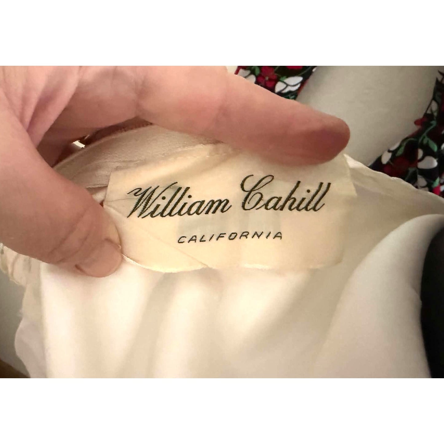 Vintage 1960s William Cahill Lace Wedding Dress with Train XS Antique Ivory