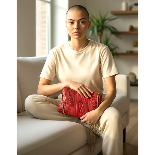 Vintage Carlo Fiori Red Leather Crossbody Clutch | Italy