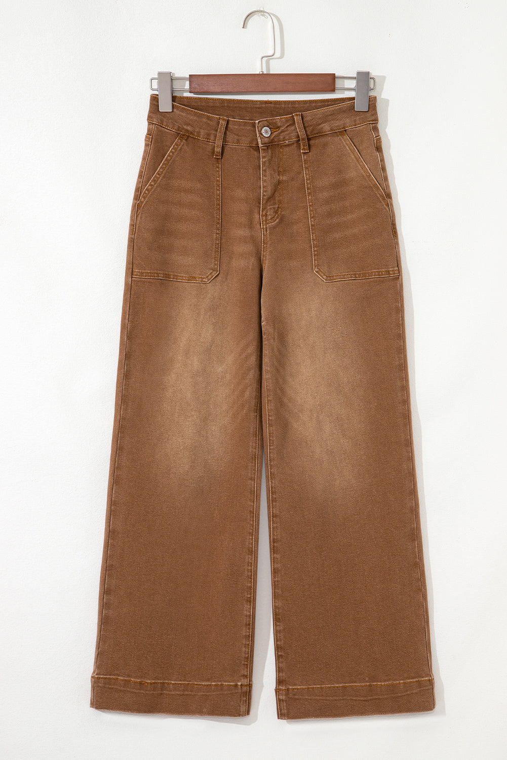 Breen Cropped High-Rise Wide Leg Jeans – Vintage Inspired Stretch Denim