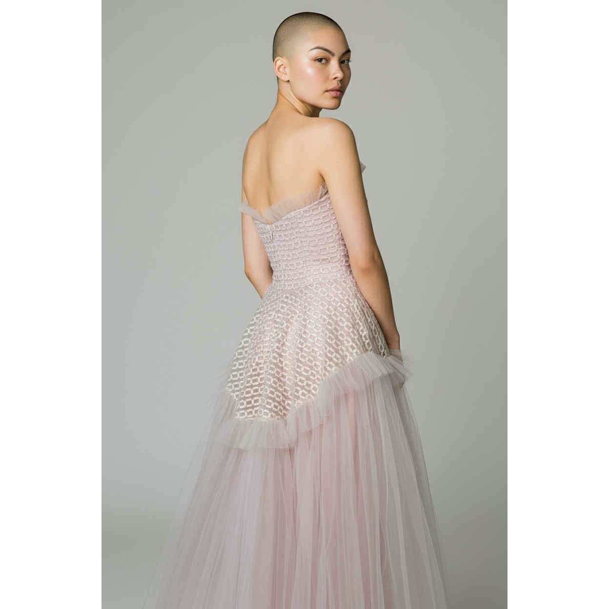 ONLY ONE!!! Vintage 1950s Ballet Pink Strapless Tulle Ballerina Party Dress – Sweetheart Lace Bodice, Full Tea-Length Skirt