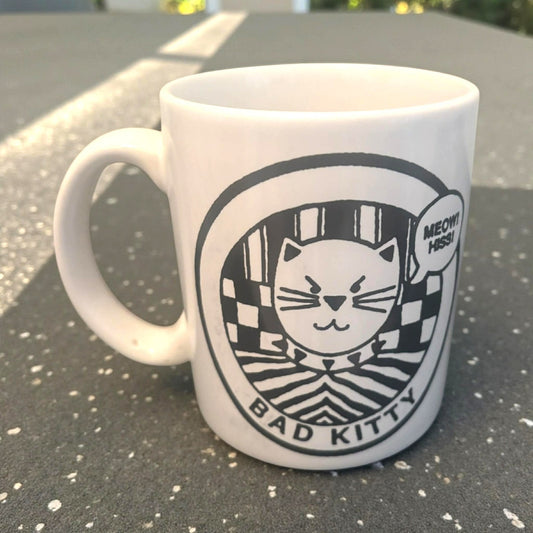 Funny Cat Mug “Good Kitty Bad Kitty” Designed in USA