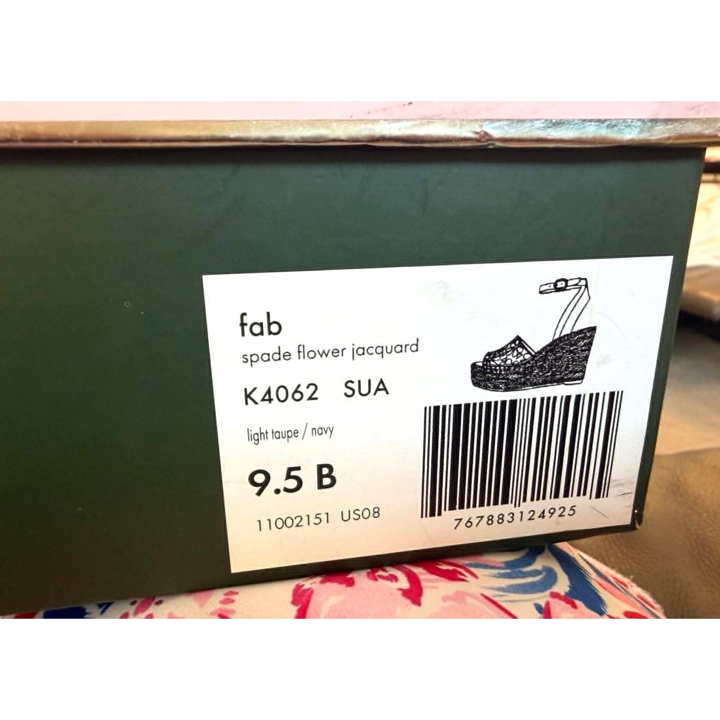 Kate Spade Fab Spade Flower Jacquard Espadrille Wedge Sandals 9.5M