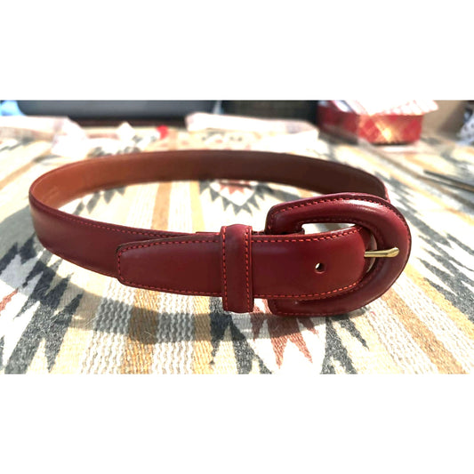 ONLY ONE!!! Vintage Coach Leather Belt Cranberry Red USA ~ Size Small