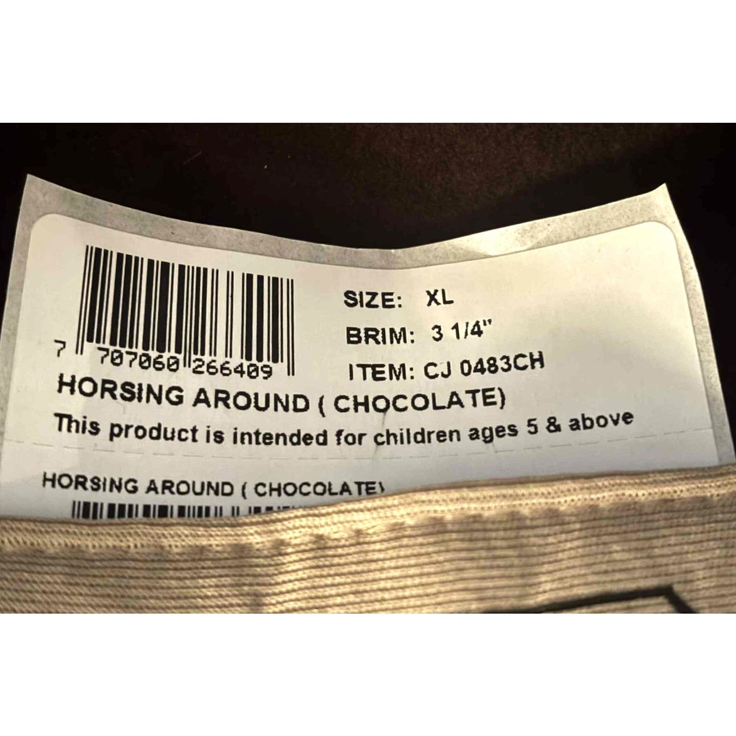 ONLY ONE!!! Cody James Horsing Around Chocolate Cowboy Hat – Kids XL