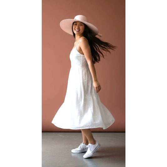 Nordstrom White Wide Brim Resort Sun Hat With Floppy Coastal Silhouette