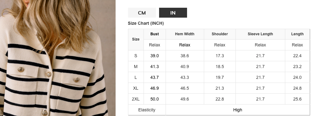 Genesis Striped Pocket Buttoned Cardigan Sweater
