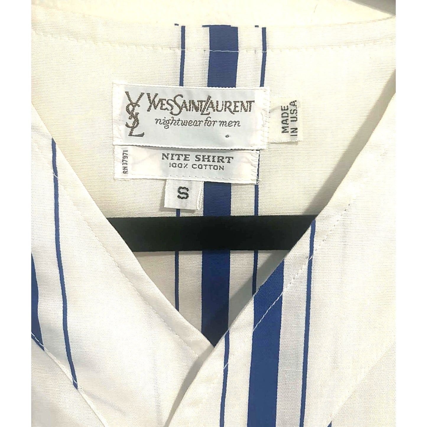 ONLY ONE!!! Vintage Yves Saint Laurent Striped Cotton Night Shirt – Unisex Oversized Tunic (Made in USA)