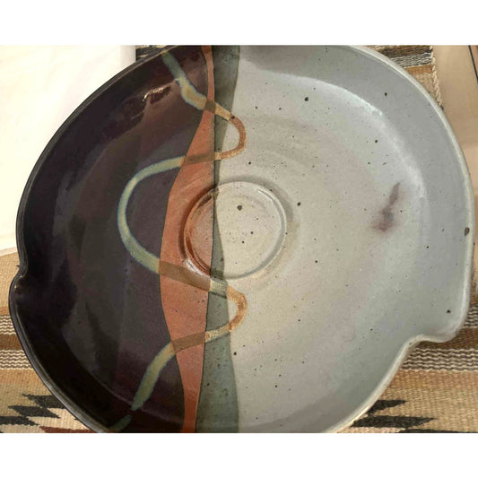 ONLY ONE!!! Vintage Hanselmann Signed Stoneware Serving Platter