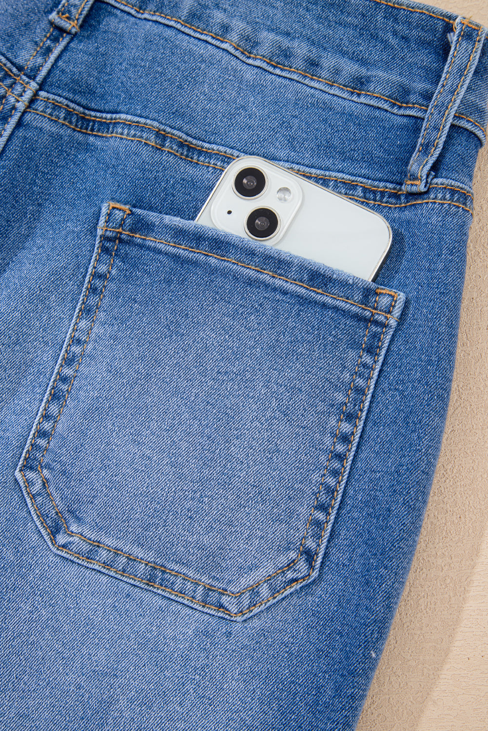 Sky Blue Cropped High-Rise Wide Leg Jeans – Vintage Inspired Stretch Denim