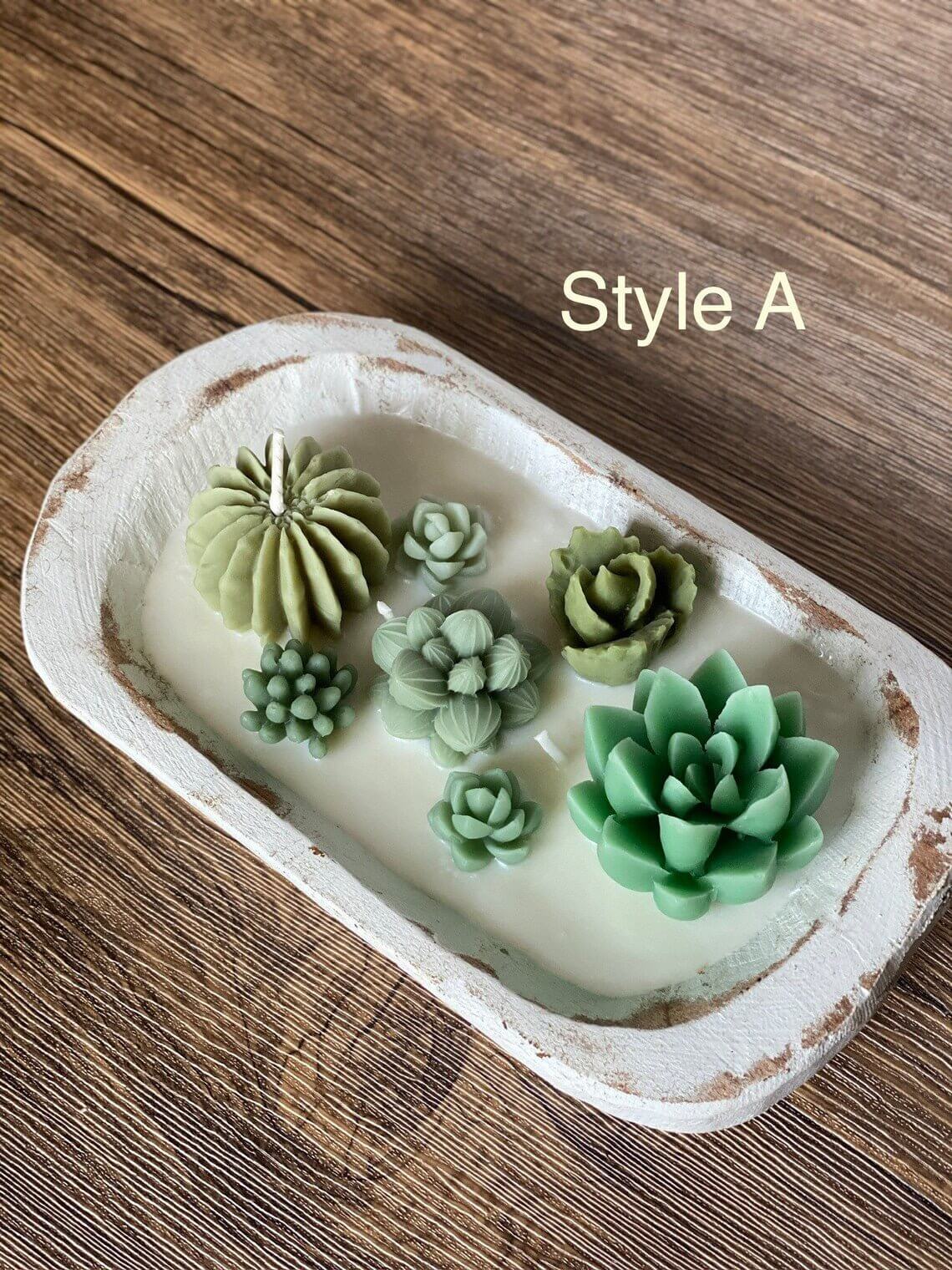 Arizona Dream Cactus Wooden Bowl Candle – Handcrafted Desert-Inspired Scent