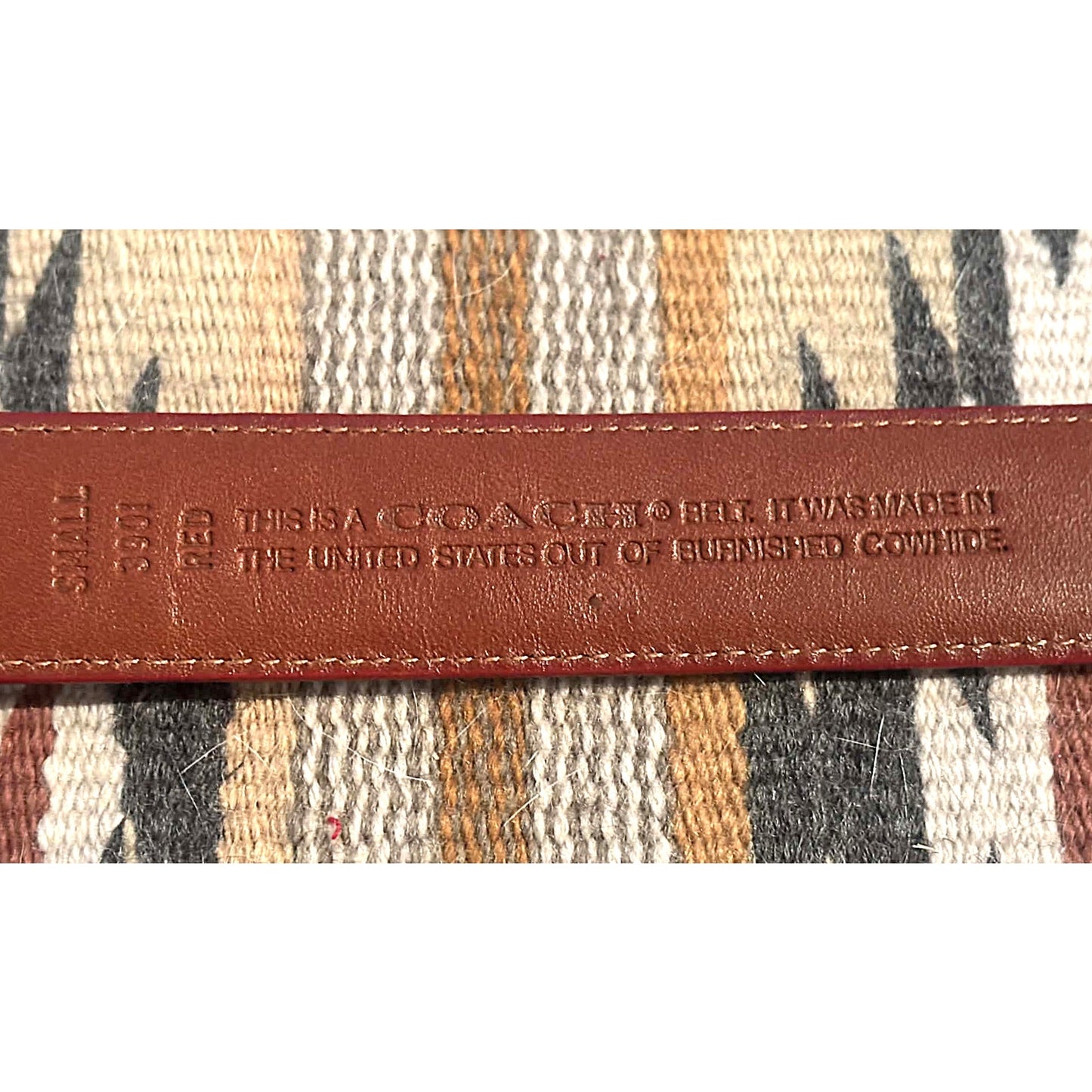 ONLY ONE!!! Vintage Coach Leather Belt Cranberry Red USA ~ Size Small