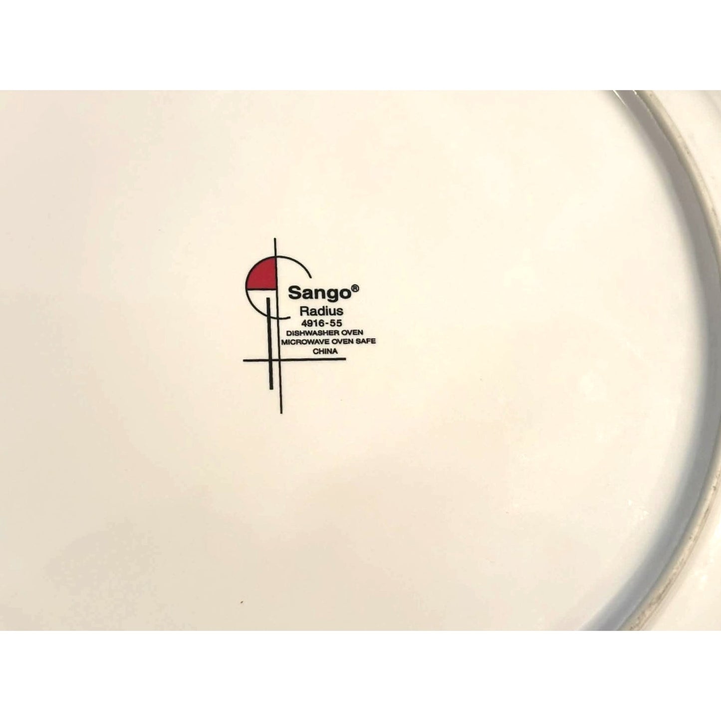 Vintage Sango “Radius” Oversized Geometric Plate | Modern 80s Design