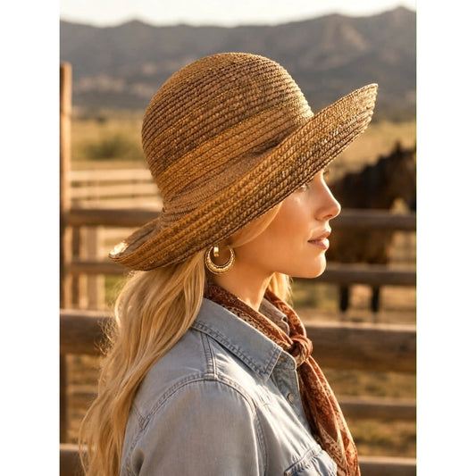 Vintage Scala Firenze Italy Straw Sun Hat