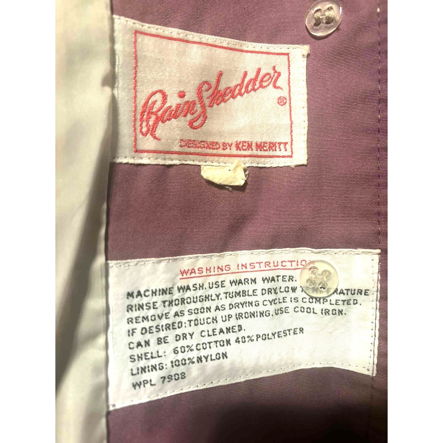 ONLY ONE!!! Vintage Rain Shedder by Ken Merritt Coat 70s/80s Belted Trench Coat