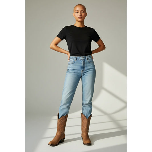 ONLY ONE!!! ALVIES "The Guadalupe" New Cowhide Brown Distressed Cowboy Boot ~ Size 10B