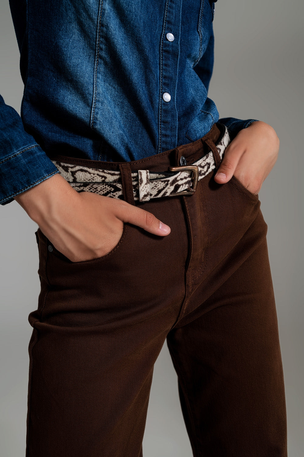 Modern Wide Leg Crop Jeans – Mocha Casual Chic