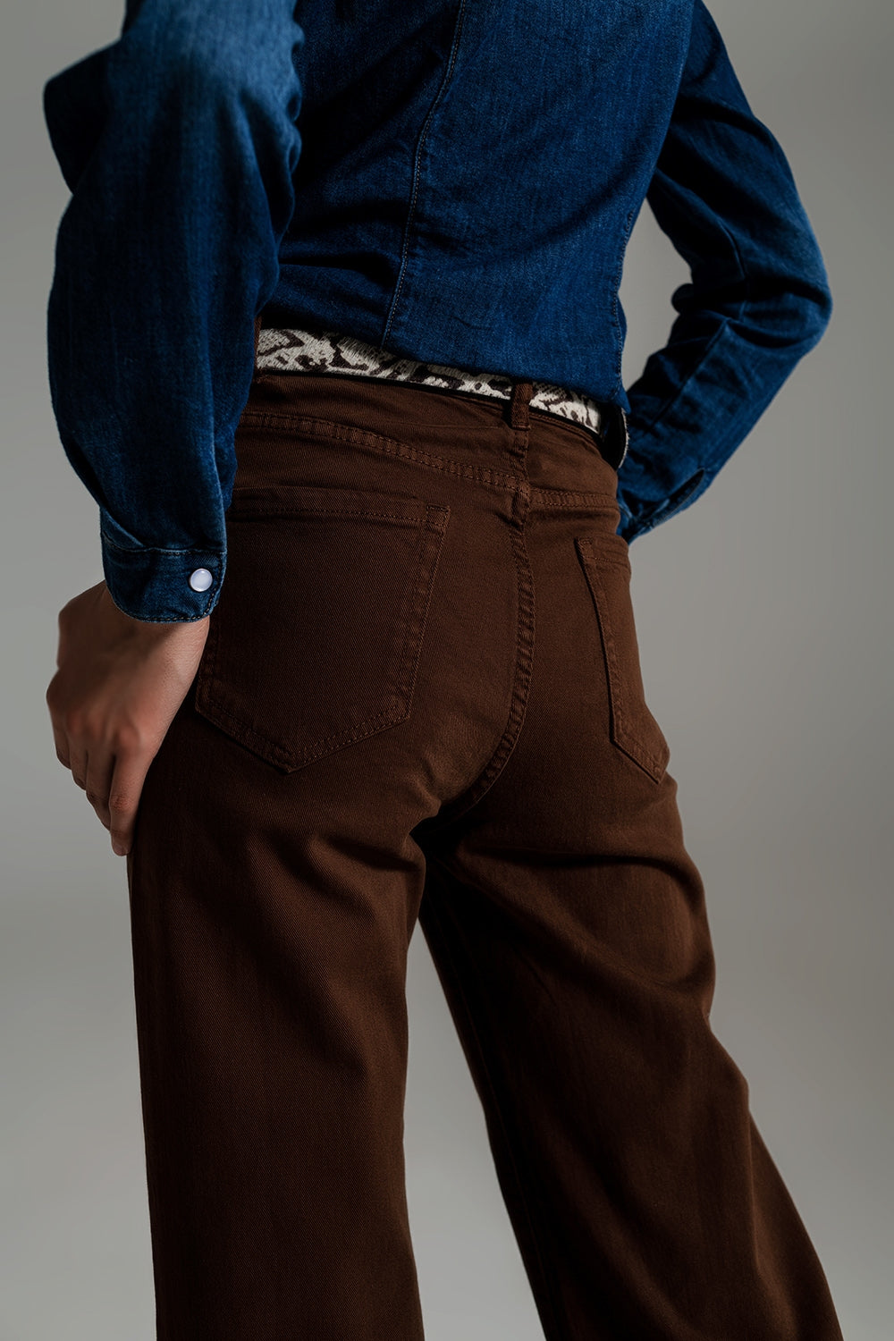 Modern Wide Leg Crop Jeans – Mocha Casual Chic