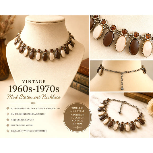 Vintage 1970s Mod Statement Necklace