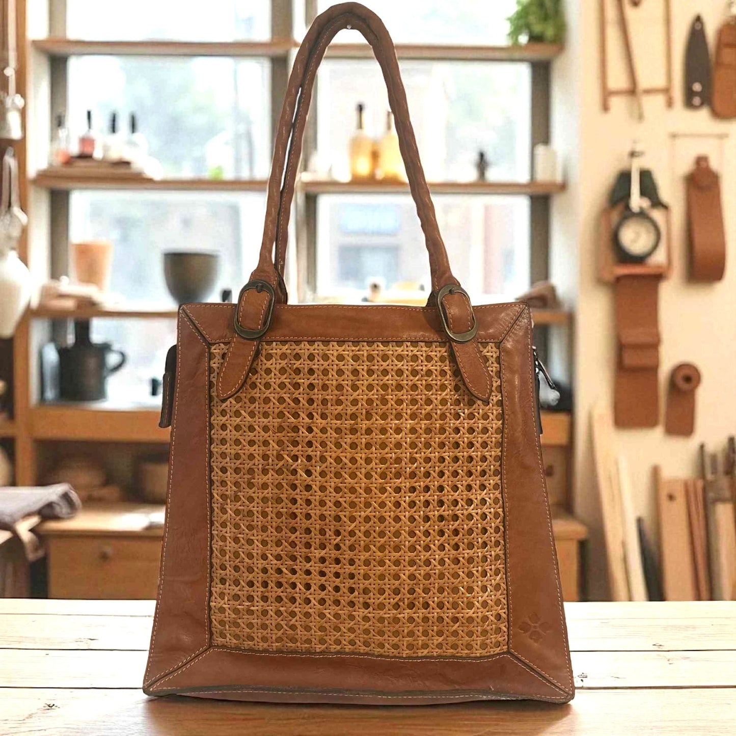 Patricia Nash RENA Bag Genuine Leather Top Handle Satchel Purse Dust Bag ~ ITALY