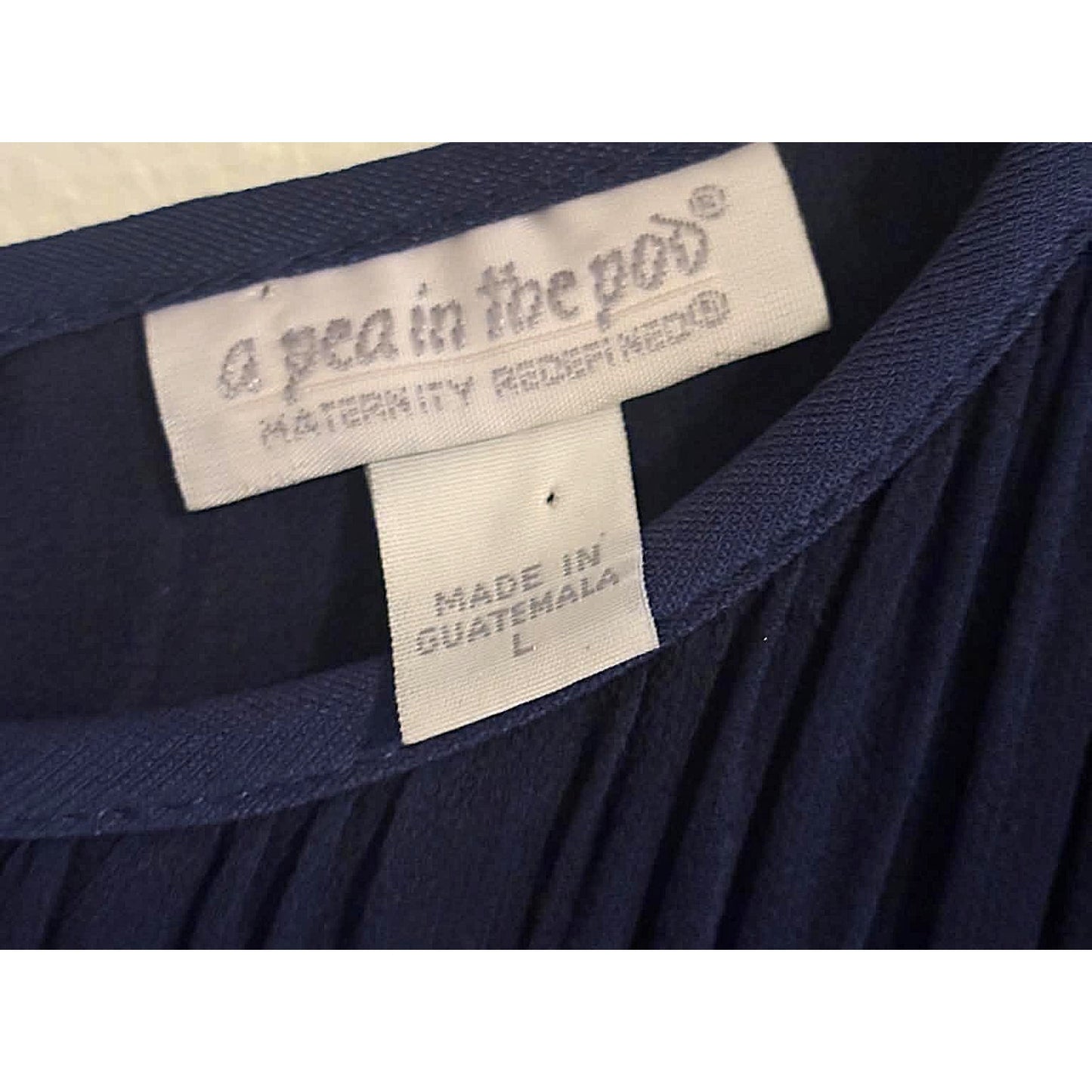 Navy Ruched Back A Pea in the Pod Maternity Dress – Size L