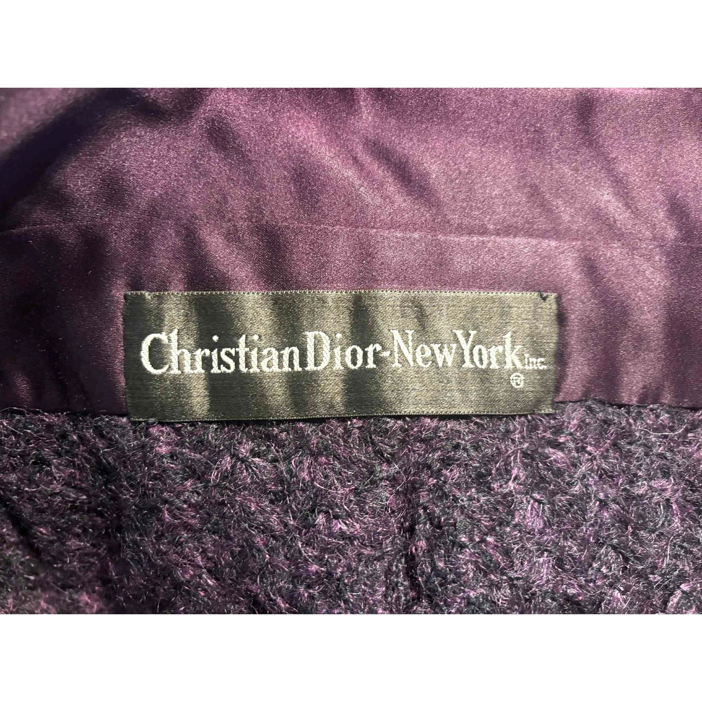 Vintage 1950s Christian Dior New York Mohair Plum Skirt Suit