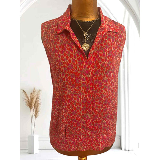 cabi Heartbreaker Multicolor Button-Front Blouse | Curated Classic