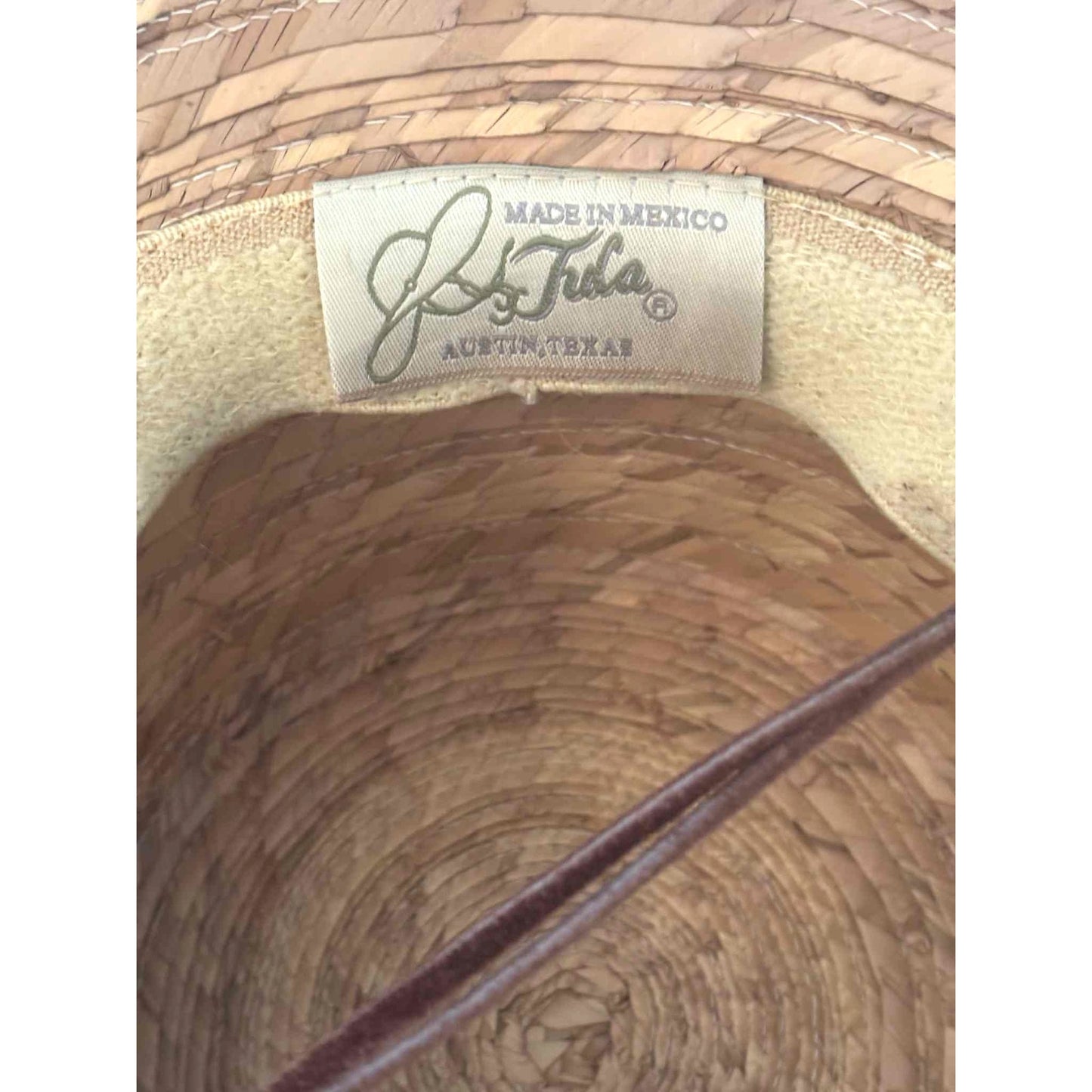 ONLY ONE!!! Vintage J. Tula Mexican Straw Sun Hat with Chin Strap – Wide Brim Rancher Style