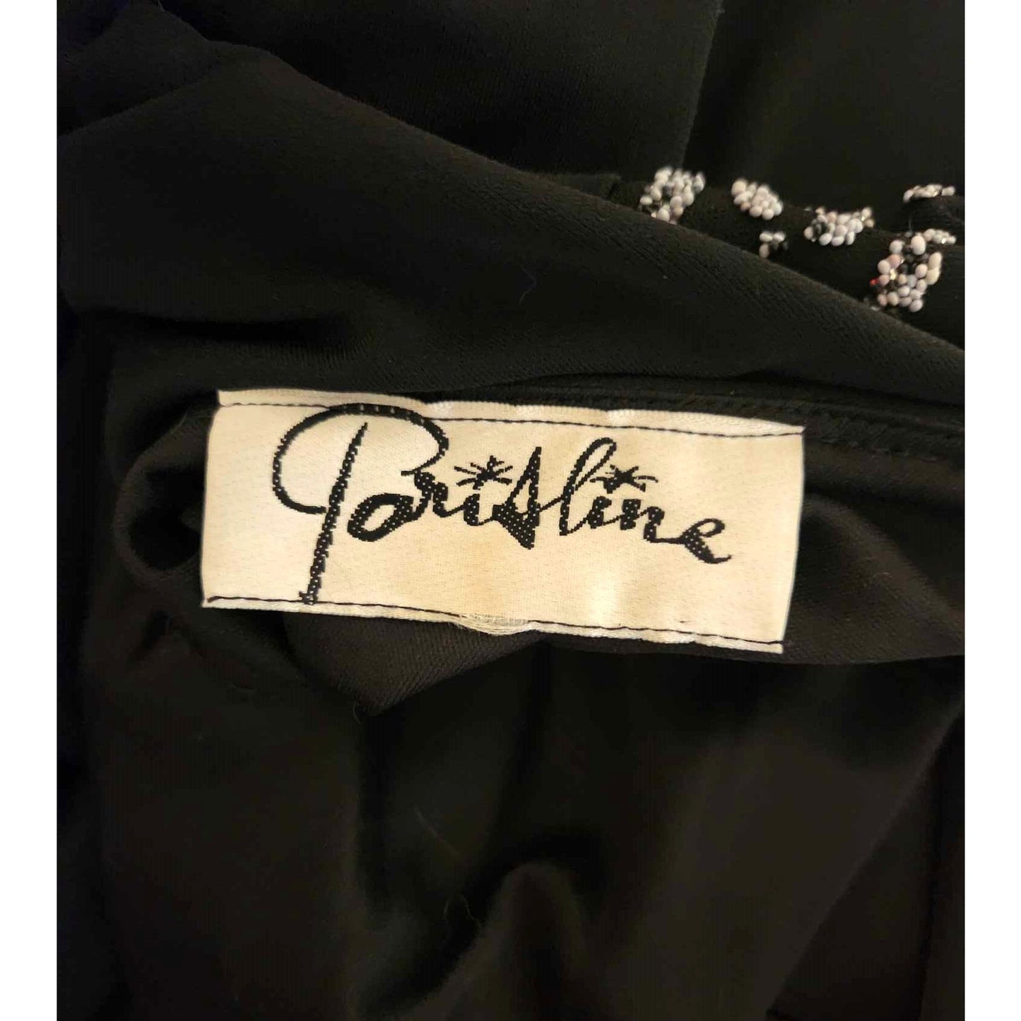 ONLY ONE!!! Vintage Parisline Paris Line Black White Halter Gown Size M