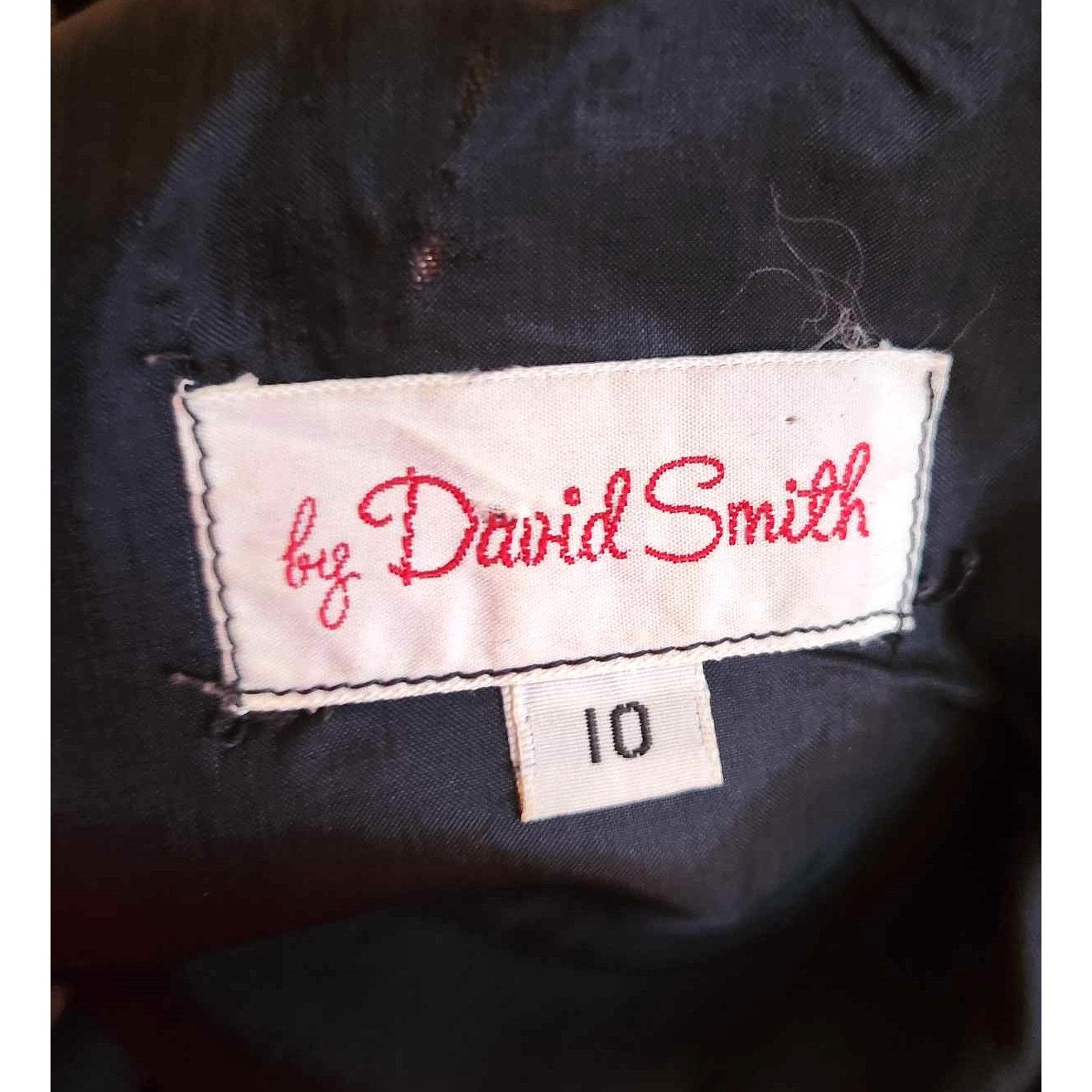 ONLY ONE!!! Vintage David Smith Black Gold Check Sleeveless Pleated Dress S