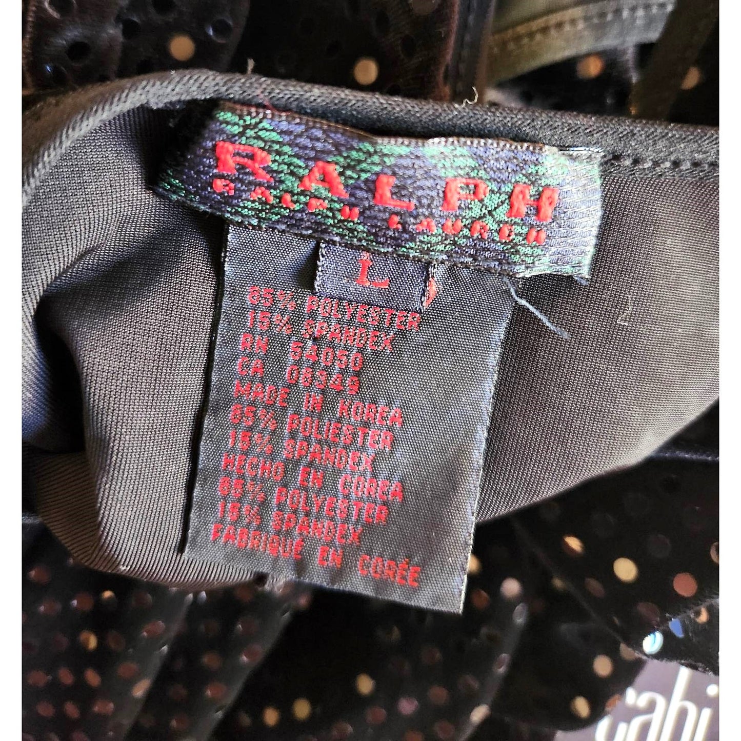 ONLY ONE!!! Vintage Ralph Ralph Lauren Black Sleeveless Velvet Sparkle Dress ~ Size L