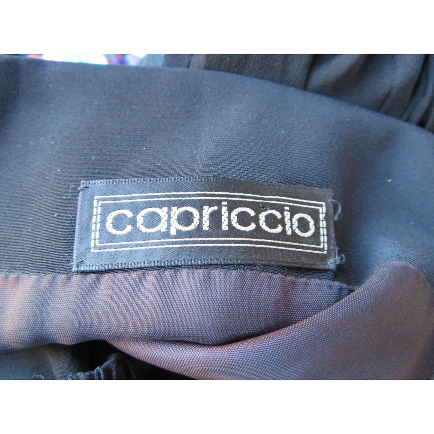 ONLY ONE!!! Vintage 1980s Capriccio Black Cocktail Dress with Sheer Sleeves ~ Size 10