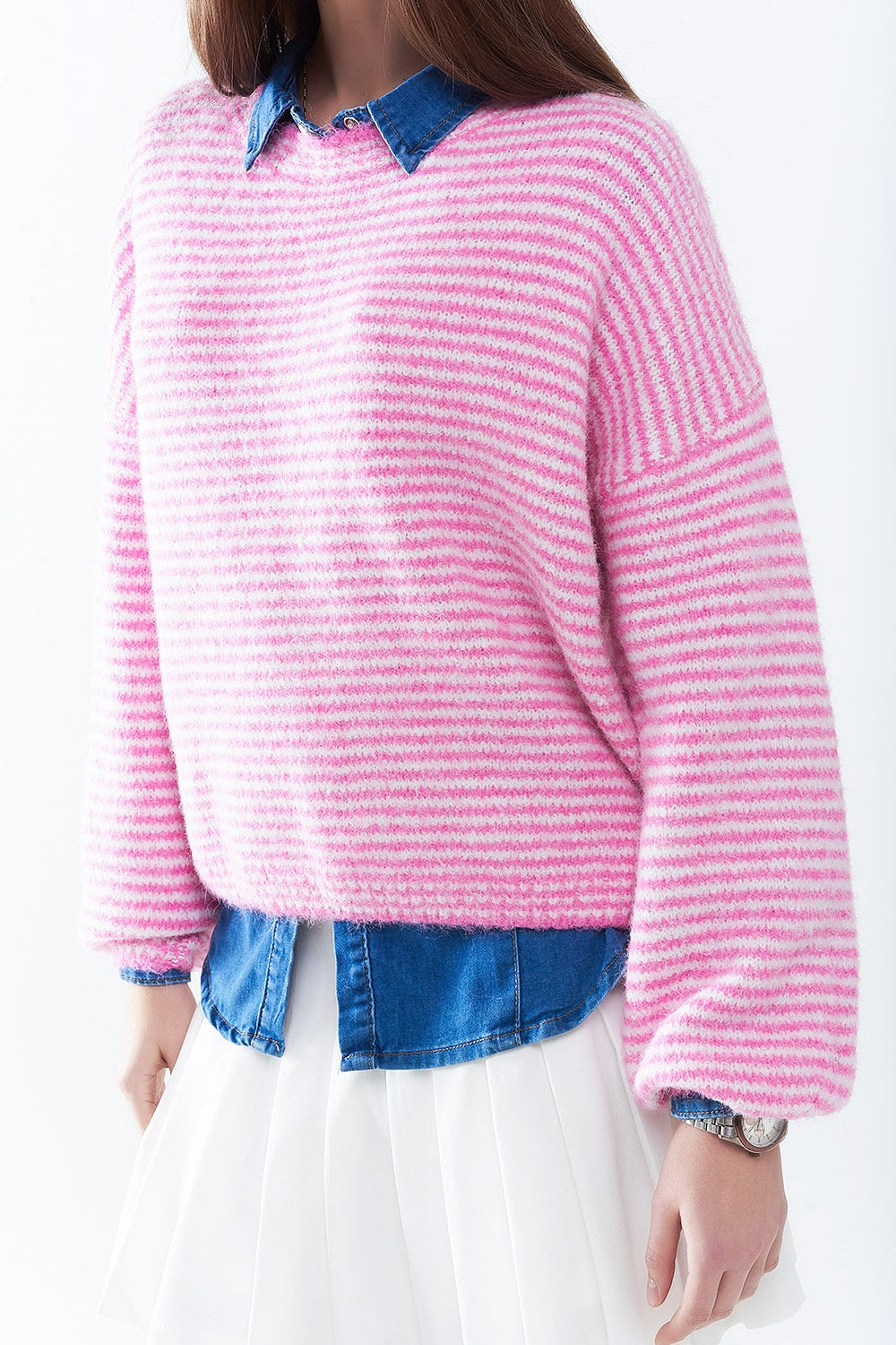 Bubblegum Bliss Striped Sweater 🍬✨