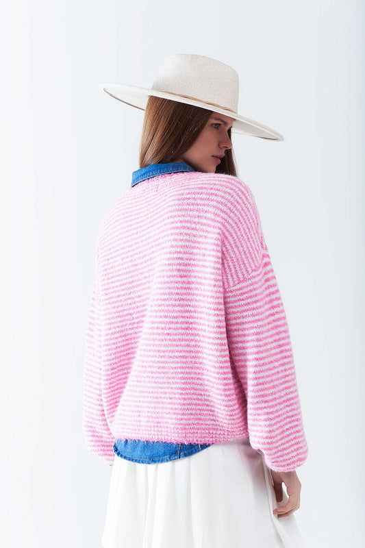Bubblegum Bliss Striped Sweater 🍬✨