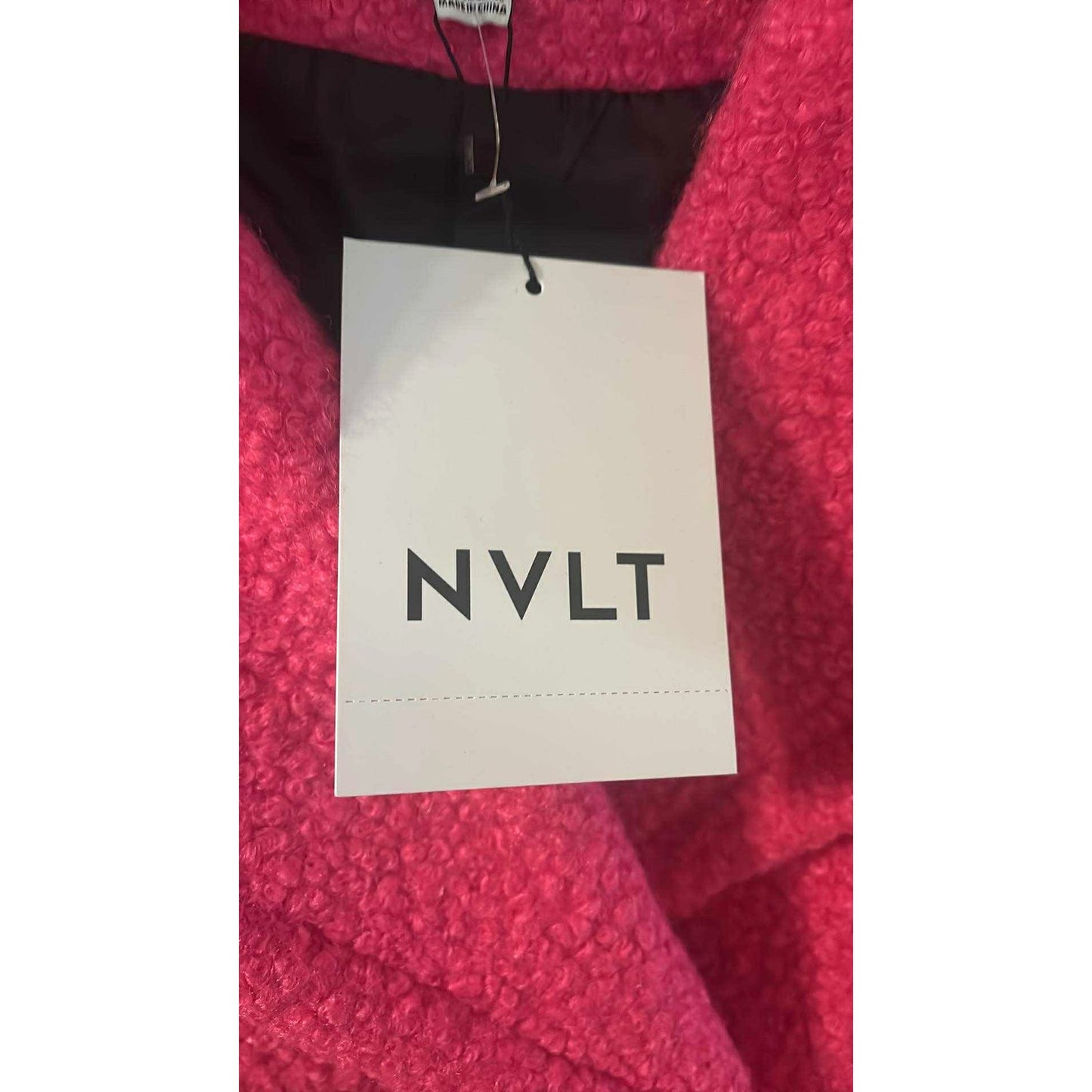 ONLY ONE!!! NVLT Textured Pink Boucle Coat Wool Winter Coat ~ Sz M