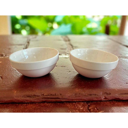 ONLY TWO!!! Crate & Barrel Set of 2 White Porcelain Soup Bowls