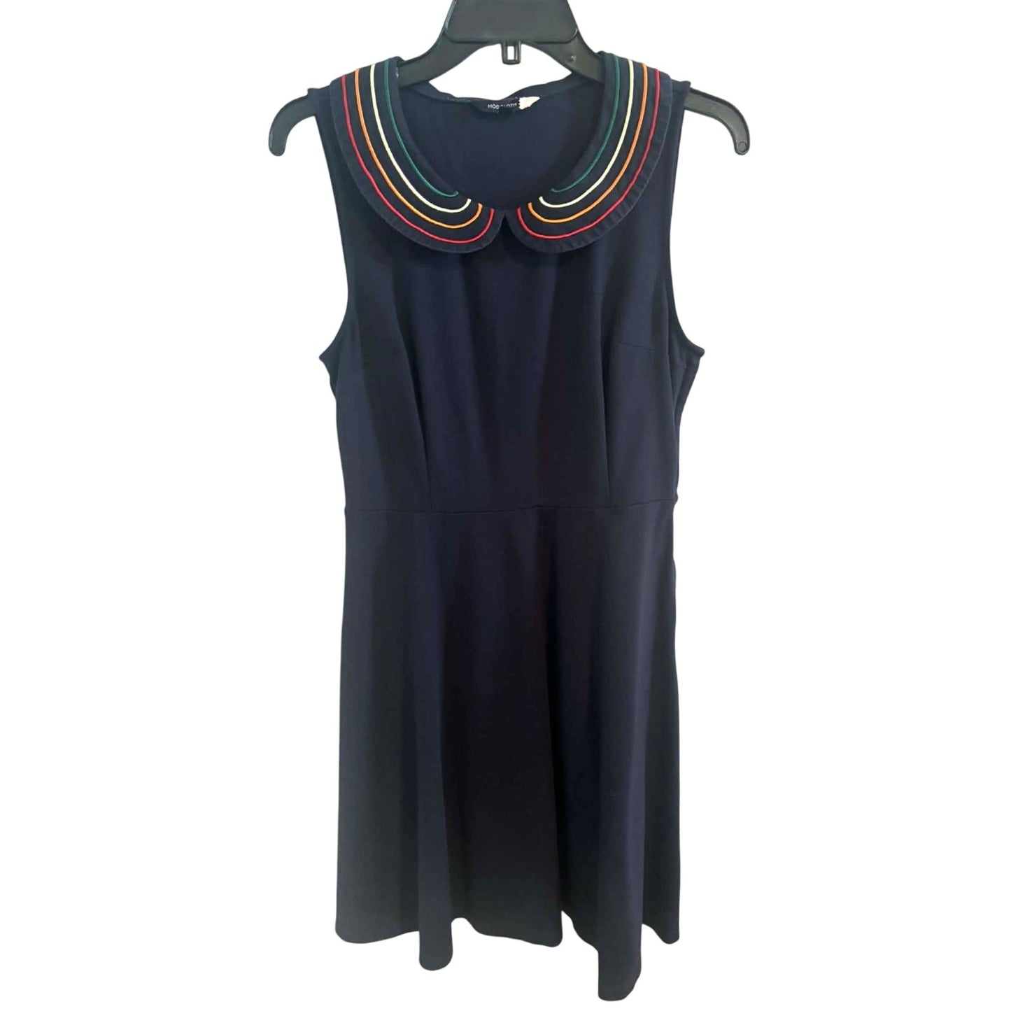 ModCloth Retro-Inspired Navy Fit & Flare Dress – Size M