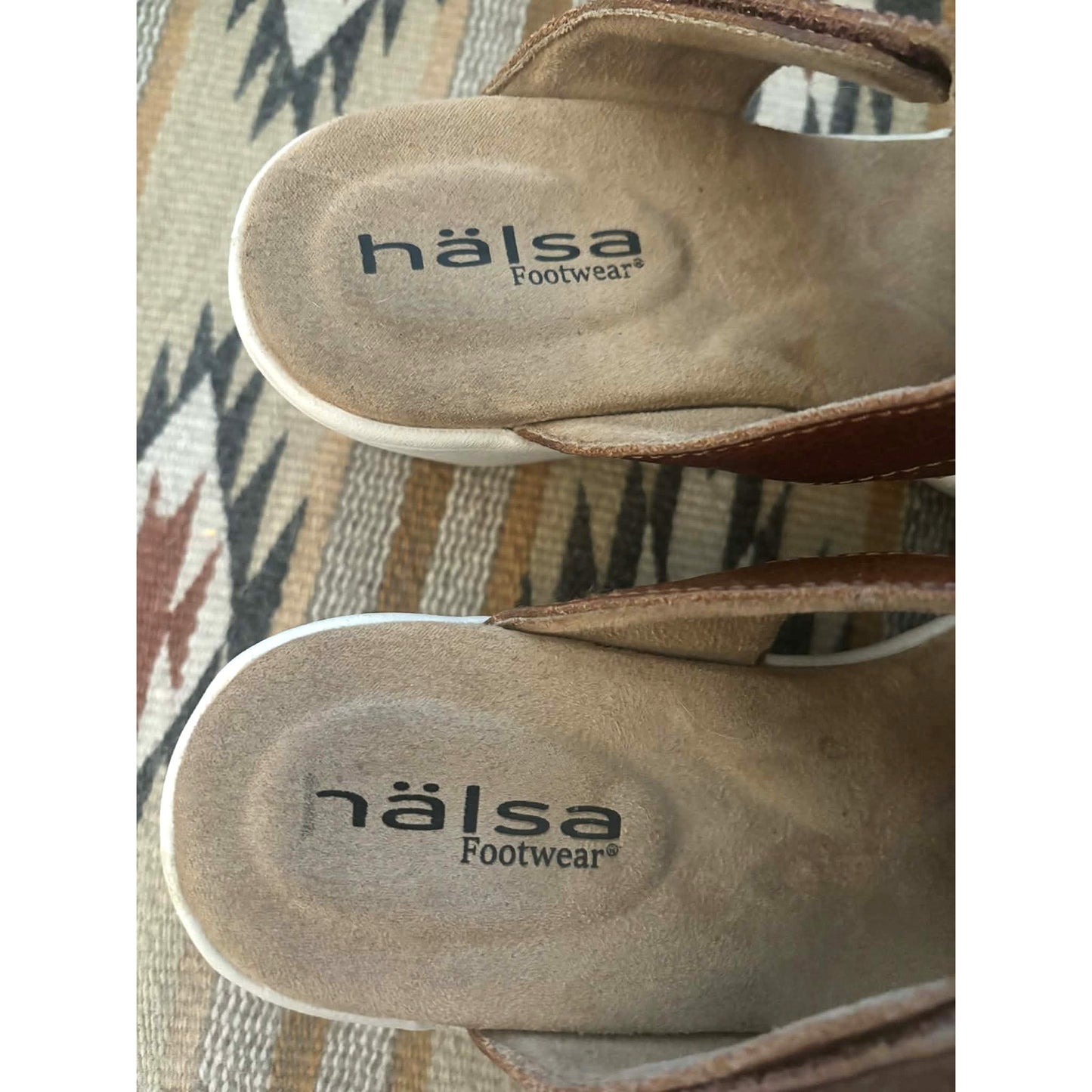 Hälsa Footwear “Cassandra” Leather Comfort Wedge Sandals – Size 8.5M