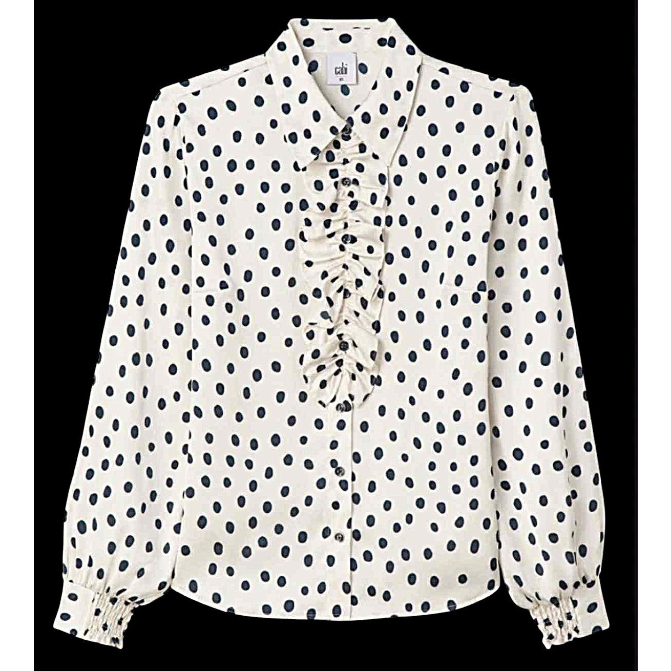 cabi Charming Satin Button-Front Blouse | Curated Classic