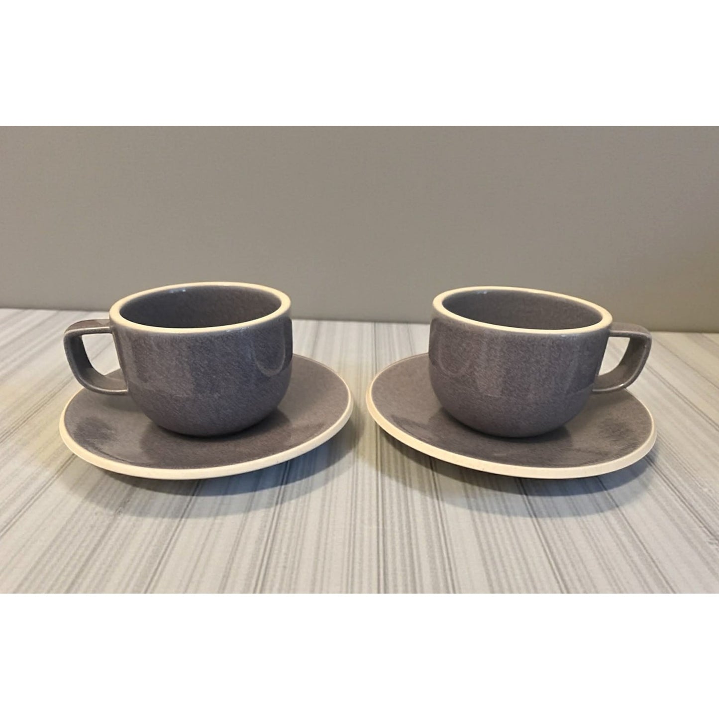 ONLY ONE!!! Vintage MCM Blue Sasaki Japan Cups & Saucers Set of 2