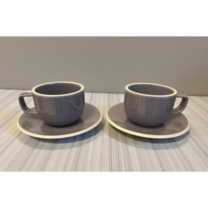 ONLY ONE!!! Vintage MCM Blue Sasaki Japan Cups & Saucers Set of 2