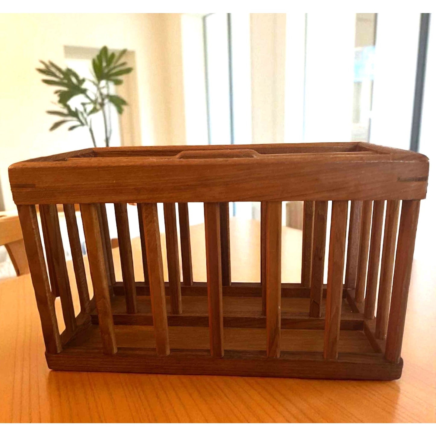 ONY TWO!!! Vintage Mid Century Modern Goodwood Teak Magazine Rack Holder