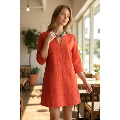 Kate Spade New York Orange Cotton Silk Tunic Dress | S/M