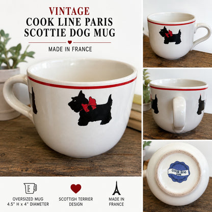 Vintage Cook Line Paris Scottie Dog Mug French