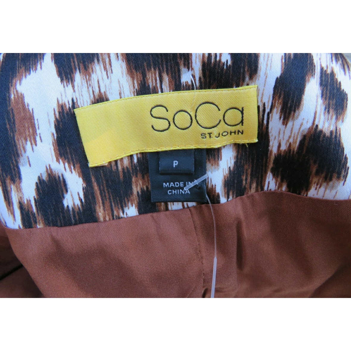 ONLY ONE!!! Vintage SoCal by St. John Leopard Animal Print Knit Jacket Dress Tunic